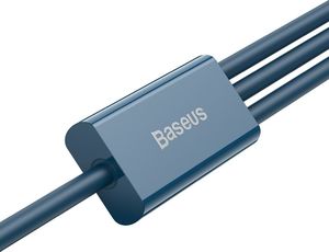 Kabel USB Baseus USB-A - miniUSB + microUSB + Lightning + USB-C 1.5 m Niebieski (CAMLTYS-03) 3