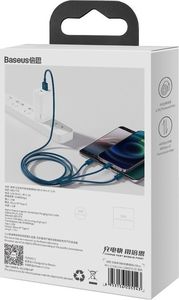Kabel USB Baseus USB-A - miniUSB + microUSB + Lightning + USB-C 1.5 m Niebieski (CAMLTYS-03) 6