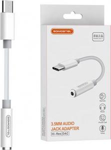 Adapter USB Somostel SMS-BZ02 USB-C - Jack 3.5mm Biały  (25937) 1