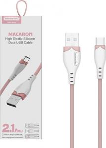 Kabel USB Somostel USB-A - USB-C 1.2 m Różowy (28263) 2