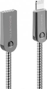 Kabel USB Somostel USB-A - Lightning 1 m Srebrny (27385) 2