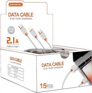 Kabel USB Somostel USB-A - 1 m Biały (28257) 2