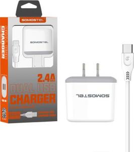 Ładowarka Somostel SMS-A129 2.4 A (25678) 2