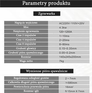 Techrebal PROF. ZGRZEWARKA IMPULOSOWA PUNKTOWA SUNKKO 737G+ 4