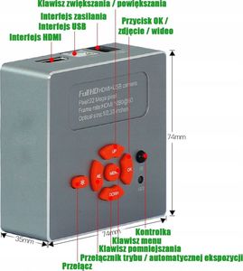 Mikroskop Techrebal MIKROSKOP INSPEKCYJNY DO SERWISU KAMERA 22MP BAZA 15