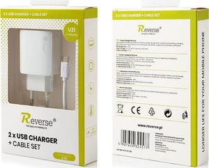 Ładowarka Revers U21 2x USB-A 2.1 A (5902537018846) 2