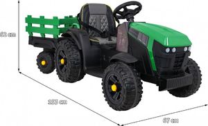 1life Traktor na akumulator Titanium Z Przyczepą Zielony 2