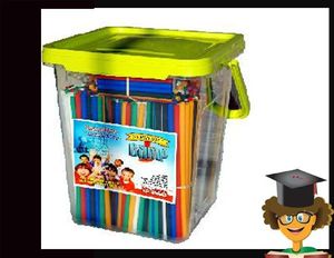 4M Klocki BAMP Konstrukcyjne Przestrzenne 1000 Elem. Słomki konstrukcyjne 1000 elementów Bamp 12