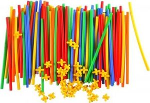 4M Klocki BAMP Konstrukcyjne Przestrzenne 1000 Elem. Słomki konstrukcyjne 1000 elementów Bamp 16