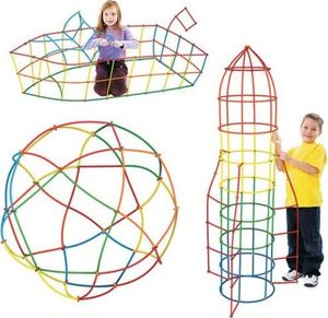 4M Klocki BAMP Konstrukcyjne Przestrzenne 1000 Elem. Słomki konstrukcyjne 1000 elementów Bamp 17