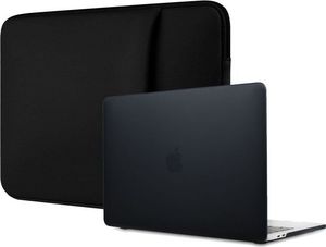 Etui 4kom.pl Etui Futerał Neopren + Hard Case MacBooka Air 13 Czarny 1