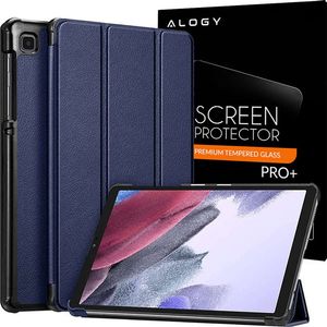 Etui na tablet Alogy Etui z klapką obudowa Alogy Book Cover do Galaxy A7 Lite 8.7 T220/T225 Granatowy + Szkło 1
