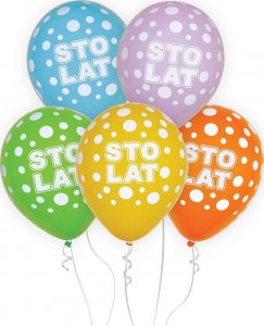 GoDan Balony Sto Lat, 12"/5szt. 2
