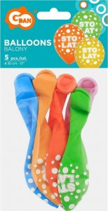 GoDan Balony Sto Lat, 12"/5szt. 3