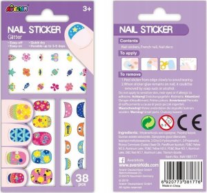 Avenir Naklejki na paznokcie - Kwiat brokat 2