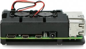JustPi Obudowa z dwoma wentylatorami Raspberry Pi 4B  (LT-4B02) 3