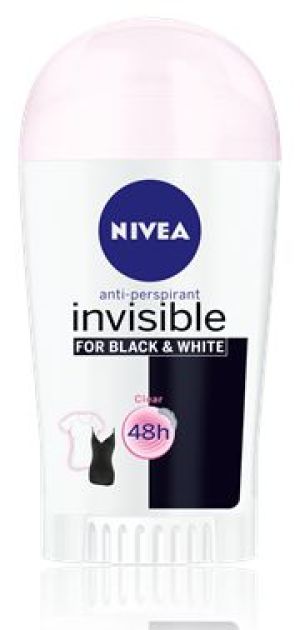Nivea Invisible Black & White Antiperspirant Stick Clear Antyperspirant w sztyfcie 40ml 1