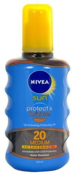Nivea Sun Protect & Bronze Oil Spray SPF20 200ml 1
