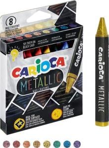 Carioca Kredki świecowe metaliczne 8 kolorów CARIOCA 1