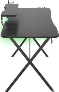 Biurko Genesis Holm 300 RGB Czarne 120 cmx60 cm + Nitro 770 Czarno-czerwony (NFG-0751) 3