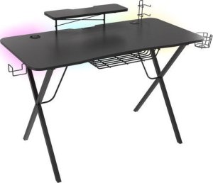 Biurko Genesis Holm 300 RGB Czarne 120 cmx60 cm + Nitro 770 Czarno-czerwony (NFG-0751) 6