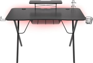 Biurko Genesis Holm 300 RGB Czarne 120 cmx60 cm + Nitro 770 Czarno-czerwony (NFG-0751) 7