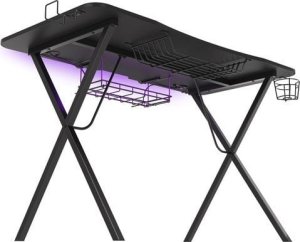 Biurko Genesis Holm 300 RGB Czarne 120 cmx60 cm + Nitro 770 Czarno-czerwony (NFG-0751) 8