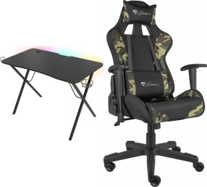 Biurko Genesis Holm 200 RGB Czarne 113 cmx60 cm + Nitro 560 Camo (NFG-1532) 1