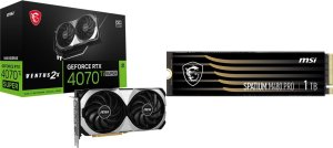 Karta graficzna MSI GeForce RTX 4070 Ti SUPER 16G VENTUS 2X OC + Spatium M480 Pro 1TB M.2 2280 PCI-E x4 Gen4 NVMe 1