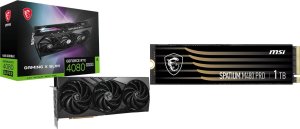 Karta graficzna MSI GeForce RTX 4080 SUPER 16G GAMING X SLIM + Spatium M480 Pro 1TB M.2 2280 PCI-E x4 Gen4 NVMe 1