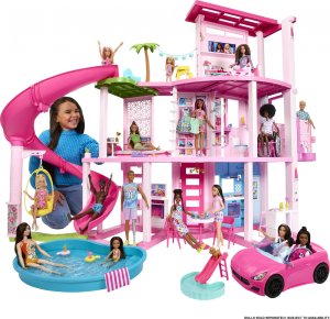 Mattel Dreamhouse Dom Marzeń (2023) (HMX10) + lalka Margot Robbie jako Barbie (różowa sukienka) HPJ96 11