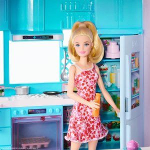 Mattel Dreamhouse Dom Marzeń (2023) (HMX10) + lalka Margot Robbie jako Barbie (różowa sukienka) HPJ96 2