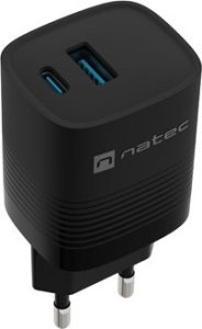 Ładowarka Natec Ribera 1x USB-A 1x USB-C 3 A (NUC-2141) + Kabel USB-C - USB-C 1 m Czarny 2