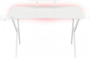 Biurko Genesis Holm 320 RGB Białe 120 cmx60 cm + Fotel Nitro 710 różowo-biały 3