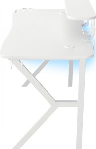 Biurko Genesis Holm 320 RGB Białe 120 cmx60 cm + Fotel Nitro 710 różowo-biały 5