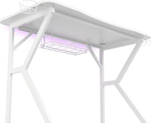 Biurko Genesis Holm 320 RGB Białe 120 cmx60 cm + Fotel Nitro 710 różowo-biały 8