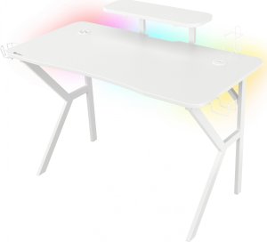 Biurko Genesis Holm 320 RGB Białe 120 cmx60 cm + Fotel Nitro 710 różowo-biały 9