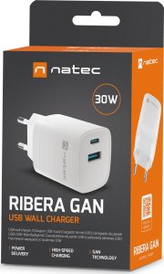 Ładowarka Natec Ribera 1x USB-A 1x USB-C 3 A (NUC-2140) + Kabel USB-C - USB-C 2 m Czarny 10