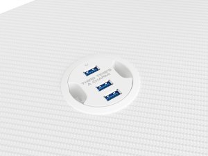 Fotel Genesis Nitro 710 różowo-biały (NFG-1929) + Biurko Holm 320 RGB Białe 120cm x 60cm 14