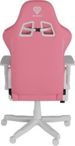 Fotel Genesis Nitro 710 różowo-biały (NFG-1929) + Biurko Holm 320 RGB Białe 120cm x 60cm 3