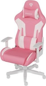 Fotel Genesis Nitro 710 różowo-biały (NFG-1929) + Biurko Holm 320 RGB Białe 120cm x 60cm 8