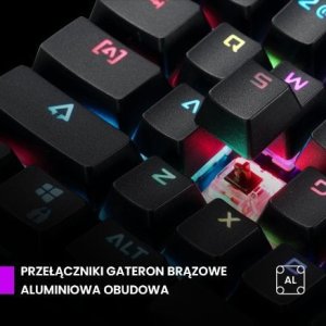 Klawiatura PREYON LONG Claw Brown (PLCB104B) + Mysz Preyon Owl Wireless (POW35B) 2