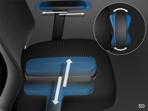 Fotel Genesis ASTAT 200 G2 Czarny (NFG-1943) + Biurko Holm 200 RGB Czarne 113cm x 60cm 16