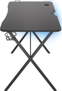 Fotel Genesis ASTAT 200 G2 Czarny (NFG-1943) + Biurko Holm 200 RGB Czarne 113cm x 60cm 23