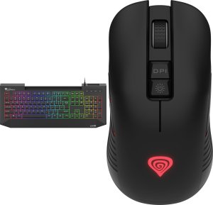 Klawiatura Genesis Lith 400 RGB X-Scissors (NKG-1419) + Mysz Zircon 330 1