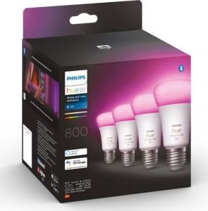 Philips Hue Żarówka E27 6.5W RGBW BT 4-pak 2