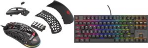 Mysz Genesis Xenon 800  (NMG-1629) + Klawiatura Thor 303 TKL - Outemu Peach Silent 1