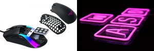 Mysz PREYON Mysz Preyon Hawk Customizable (PHC27B) + Neon ścienny WASD Purple Eye Bait (PBEB12GO) 1