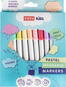 Easy Stationery Pisaki spieralne 12 kolorów Pastel EASY 1