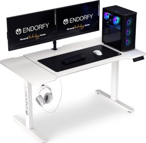 Biurko Endorfy Biurko Endorfy Atlas L Electric Białe 150 cmx78 cm + Fotel Scrim OWH biały 10